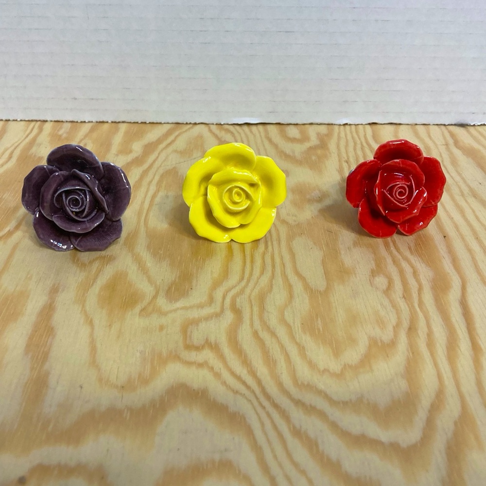 Set of 3 Handmade Ceramic Drawer Kobs